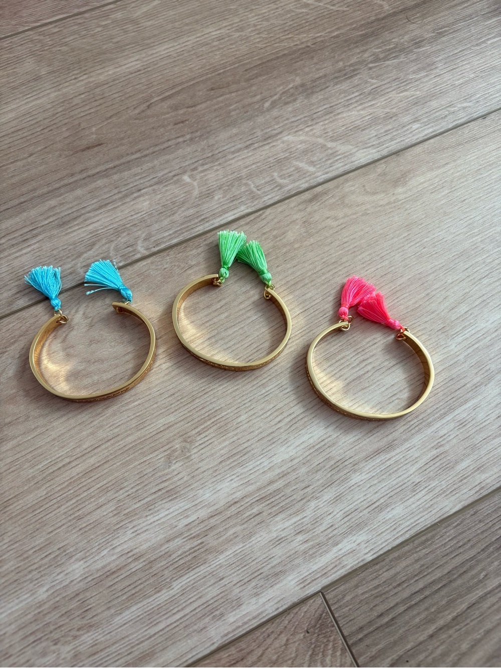 Lilly Pulitzer Tassle Cuff Bracelets Set of 3